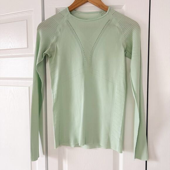Lululemon Swiftly Tech Long Sleeve Crew Misty Mint Size 4 Seamless - Picture 3 of 5